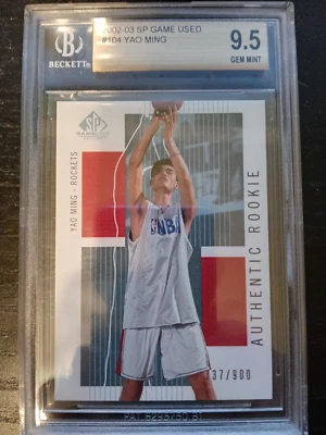 2002-03 SP Game Used Edition - Authentic Rookie #104 Yao Ming /900 BGS 9.5 (RC) - Image 1 of 4