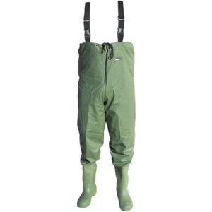 Wilson Waterproof Nylon Chest Fishing Waders Size 13 - Nylon PVC Green - Picture 1 of 3