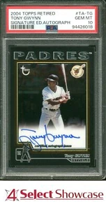 2004 TOPPS RETIRED SIGNATURE EDITION AUTO TONY GWYNN HOF 4SC ELITE POP 2 PSA 10 - Picture 1 of 4