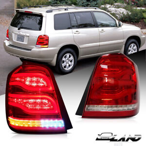 VLAND Red LED Tail Lights Assembly For 2001-2007 Toyota Highlander 1st Gen(XU20)