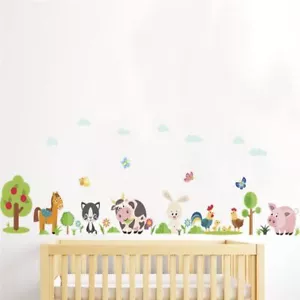 1PC Farm Animals Wall Stickers DIY House Bedroom Decoration Crafts Room Decals - Picture 1 of 12
