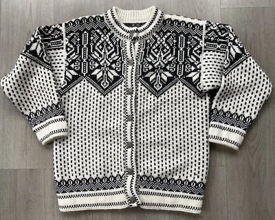 Dale Of Norway Sweater Casual Jumper Jacket Cardigan Grey White Wool Nordic  M - Image 1 of 4