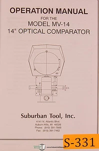 Suburban Tool 14" MV-14, Optical Comparator, Operations Manual - Picture 1 of 3