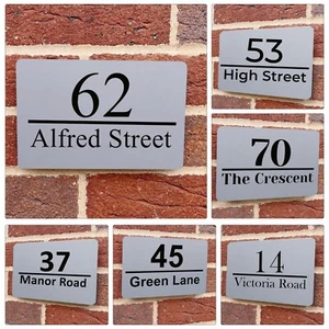 House Number Plaques Door Number Signs Personalised Name Plate Custom Street UK - Picture 1 of 53