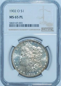 1902 O NGC MS65PL Prooflike Morgan Silver Dollar - Picture 1 of 2