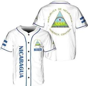 Personalized Nicaragua 3D Baseball Jersey Shirt Mother Day Gift All Over Print - Picture 1 of 3