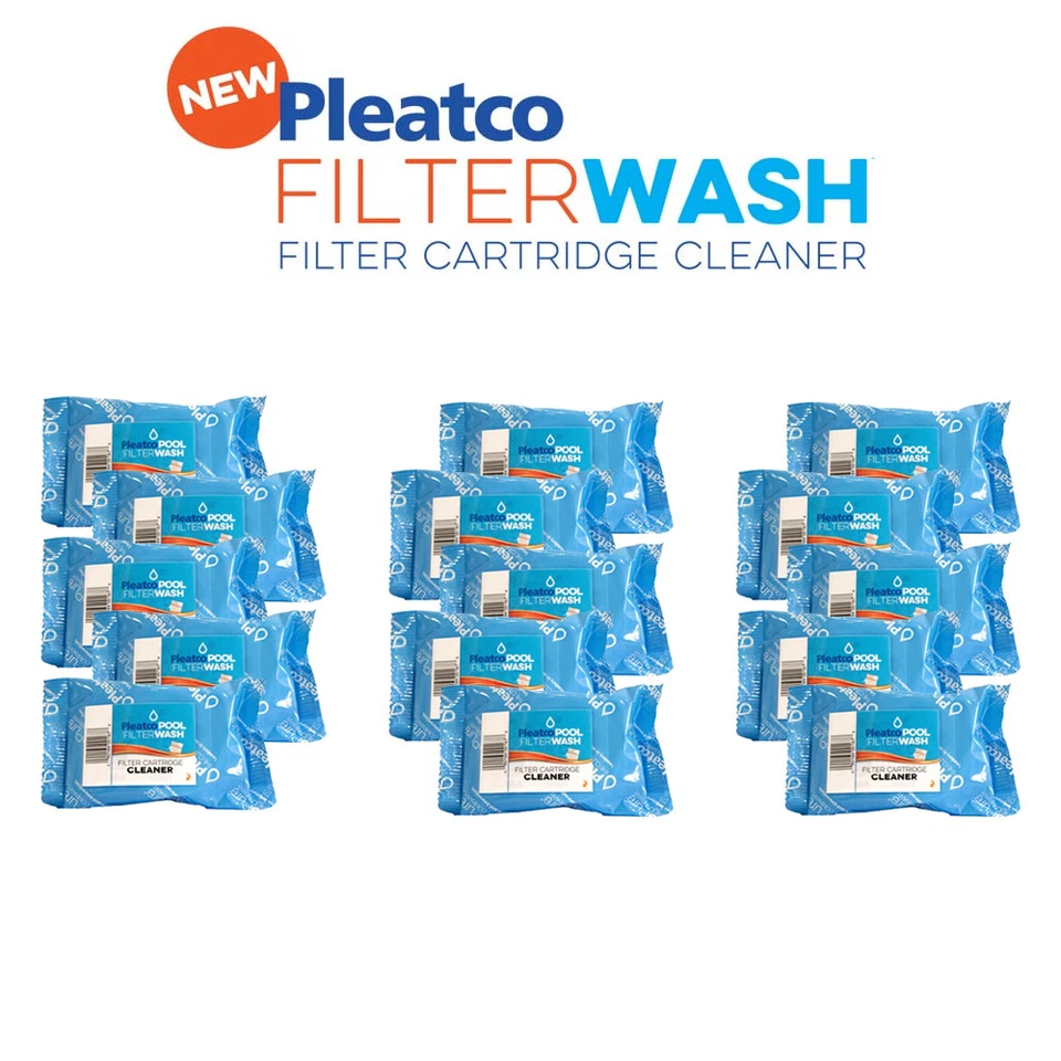 Pleatco Pool Filter Wash Fifteen Pack | Cartridge Filter Cleaner 15 Pack - Image 1 of 1