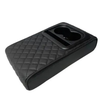 Consola Central Caja Almohadilla Cubierta Coche Apoyabrazos Cojín Cuero Reposacodos Soporte Mat Foto 1 de 4