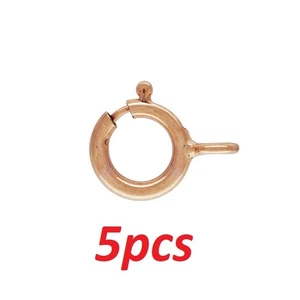 (5) Anillo de resorte de oro rosa macizo de 14 k de 6 mm de peso estándar cierre de 5,9 mm salto cerrado - Imagen 1 de 3