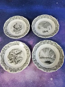 Vintage 4er Set Französische Jules Verne Teller 7" - Bild 1 von 8