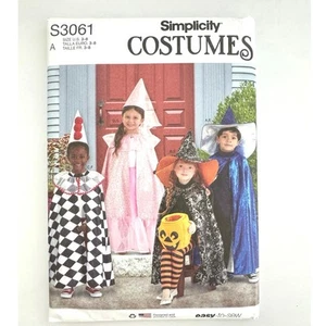 Simplicity Costumes Sewing Pattern S3061 Children’s Princess Clown Witch Uncut - Picture 1 of 6