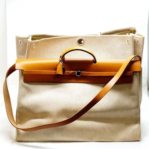 Hermes Hand Bag Beige Canvas 2869281 - Picture 1 of 21