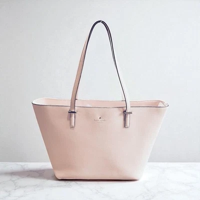 Kate Spade New York Tote Bag Pink Grain Leather US TAX Includ - Image 1 of 4