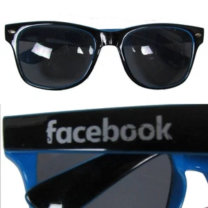 Original blau schwarz FACEBOOK Markenlogo Firma Mitarbeiter Sonnenbrille eckig Herren - Bild 1 von 18