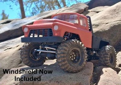 Axial SCX24 truck body Red chevy3800 1955 flatbed Fits C10 JLU Bronco & Basecamp - Image 1 of 4