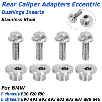 For BMW E90 E91 E82 F80 F30 F20 Rear Caliper Adapters Eccentric Bushings Inserts - Image 1 of 4