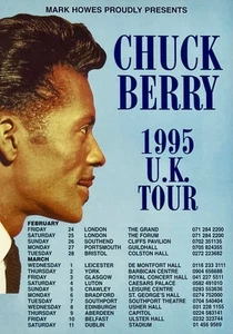 Chuck Berry - Folleto de la gira de conciertos nacional del Reino Unido (1995) - Imagen 1 de 4