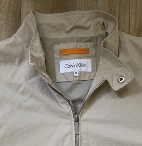 Calvin Klein beige full zip jacket men’s medium - Picture 1 of 2
