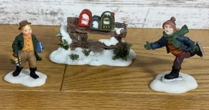 Lote de 3 estatuillas vintage de pueblo navideño de O'Well - Imagen 1 de 8