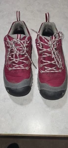Keen Explore Shoes 9.0 Maroon Konnectfit Hiking Trail Maroon + Gray - Picture 1 of 5
