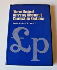 Warne Decimal Currency Discount And Commission Reckoner, Etc (1971) (ID:82888) - Picture 1 of 4