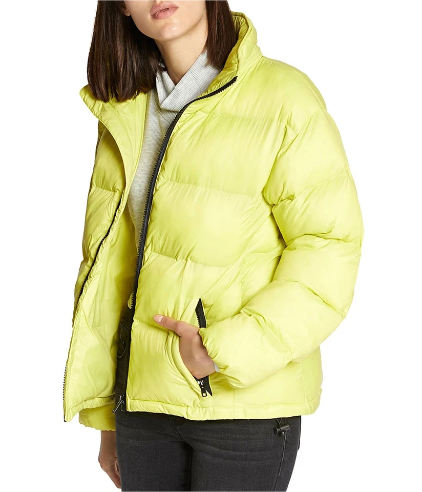 Sanctuary Clothing Womens Cropped Puffer Jacket, brightgrn, S - Image 1 of 1