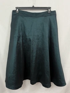 ModCloth Emerald Green Taffeta A Line Swing Skirt Tulle Lined Womens Size XL - Picture 1 of 9