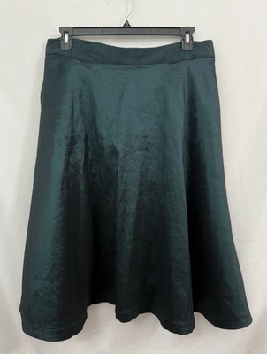 ModCloth Emerald Green Taffeta A Line Swing Skirt Tulle Lined Womens Size XL - Image 1 of 4