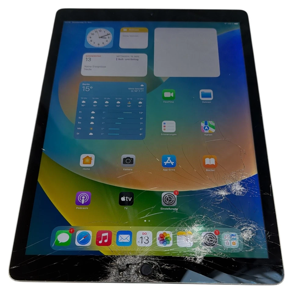 Apple iPad Pro 12.9" 1.Gen 128GB ML0N2FD/A Glasbruch (Touch funktioniert) - Bild 1 von 3