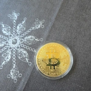 BITCOIN Kryptomünze Gold Neu, in schutzkapsel - Bild 1 von 2