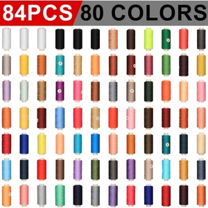 80 Color Assorted Sewing Threads 400 Yards per Spool For Machines & Hand Sewing - Picture 1 of 8