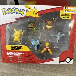 Pokémon Battle Figur Multipack Pikachu Shuckle Axew Shinx Eevee Machop - Bild 1 von 6