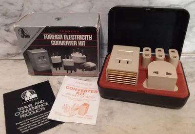 Vntg FRANZUS Electric Current Converter Kit 220/240V to 110/120V Foreign in Box - Image 1 of 4