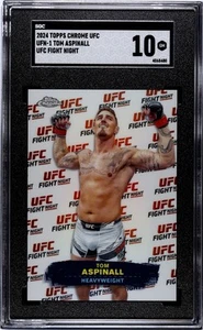 2024 TOPPS CHROME UFC TOM ASPINALL FIGHT NIGHT SGC 10 - Picture 1 of 2