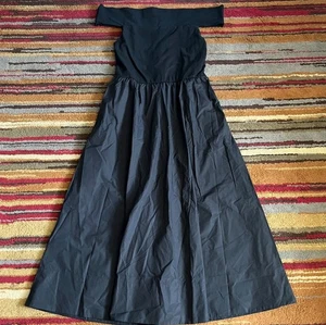 Neu mit Etikett Gap Maxikleid Damen Größe Large Tall schwarz Baumwollmischung fließend Boho - Bild 1 von 18