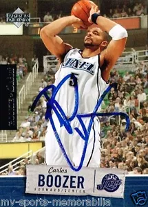 CARLOS BOOZER SIGNED IN-PERSON IP 2005-06 UPPER DECK JAZZ CARD ~AUTHENTIC - Picture 1 of 1