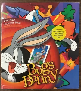1997 Bugs Bunny First Day Souvenir Book 10 Stamps Special Cancellation Card USPS - Picture 1 of 2