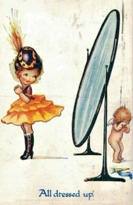ll dressed up Mädchen Binder Spiegel Engel PC Reise 1919 - Bild 1 von 1