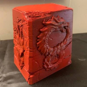 COMMANDER RED Dragon Knight Tomb Deck Box | Magic the Gathering Deck Box - Picture 1 of 5