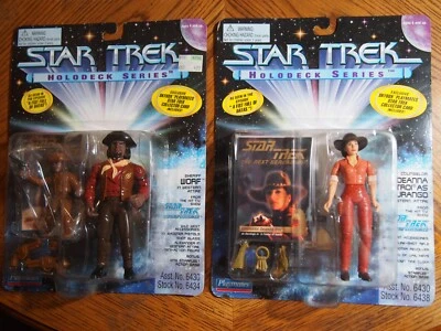 Two Playmates Star Trek: The Next Generation figures Sheriff Worf & Durango Troi - Image 1 of 4