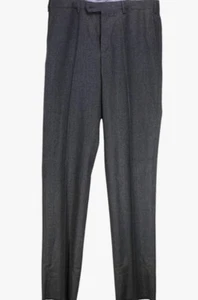 $395 Vigano 1959 Dress Pants Mens 38 Unhemmed Dark Gray 100% Wool Made Italy NWT - Picture 1 of 17