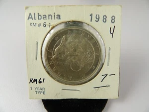 1988 Albania 5 Leke - 42nd Anniversary Railroad - Low Mintage (2) - Picture 1 of 4