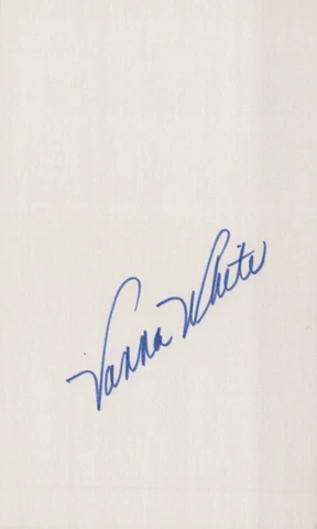 Vanna White signed 3x5 index card Vintage Cover