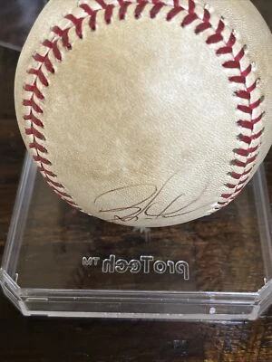 Barry Larkin Autograph TWICE Signed Baseball Cincinnati Reds Legend HOF!! - Image 1 of 4