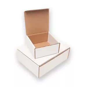 50 - 8x4x4 White Corrugated Shipping Mailer Packing Box Boxes 8 x 4 x 4 - Picture 1 of 6