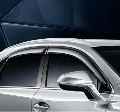 Nuevo Genuino Lexus NX 2014> Fase 1 Deflectores de Viento Tinte Negro JUEGO DE 4  - Imagen 1 de 4