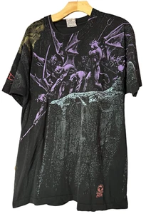 REDUZIERT Vintage Sammlerstück Gustave Dore Liquid Blue Gargoyle Art T-Shirt XL - Bild 1 von 23