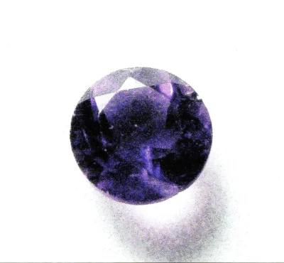NICE 5mm ROUND CUT FACETED MEDIUM DARK PURPLE AMETHYST SOUTH AFRICA VS GRADE - Image 1 of 2