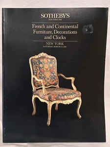 Sotheby's New York Catalog: French and Continental Furniture, Clocks 23 Mar 1987 - Imagen 1 de 6