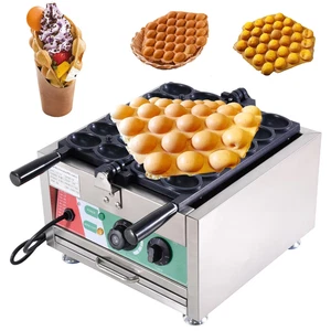 Commercial Bubble Waffle Maker Egg Pancake Baker Machine 1800W Non-Stick - Picture 1 of 11